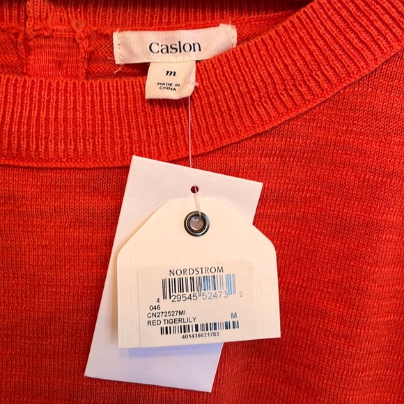 NWT Caslon coral lightweight sweater - Picture 2 of 5